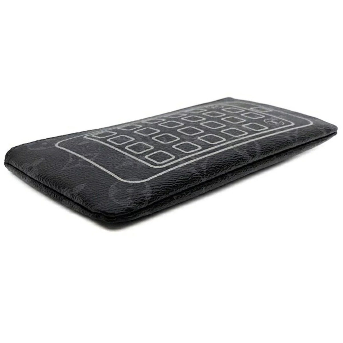 Pre-Owned Louis Vuitton Pouch Fragment iPhone Black Gray Rainbow Monogram Eclipse Flash M64433 UB1137 LOUIS VUITTON Hiroshi Fujiwara Collaboration (Good)