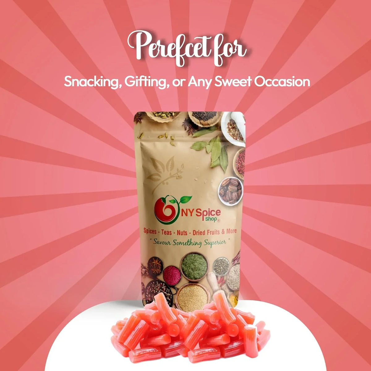 Licorice Candy - 8 Ounce Chocolate Licorice - Strawberry Scarlet Licorice - Australian Candy - Liquorice Candy - Bulk Licorice Old Fashioned Candy For Sweet Lovers