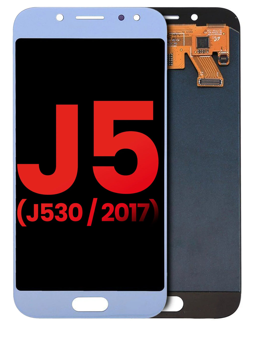 Replacement OLED Assembly Without Frame Compatible For Samsung Galaxy J5 / Pro / Duo (J530 / 2017) (Aftermarket Plus) (Blue / Silver)