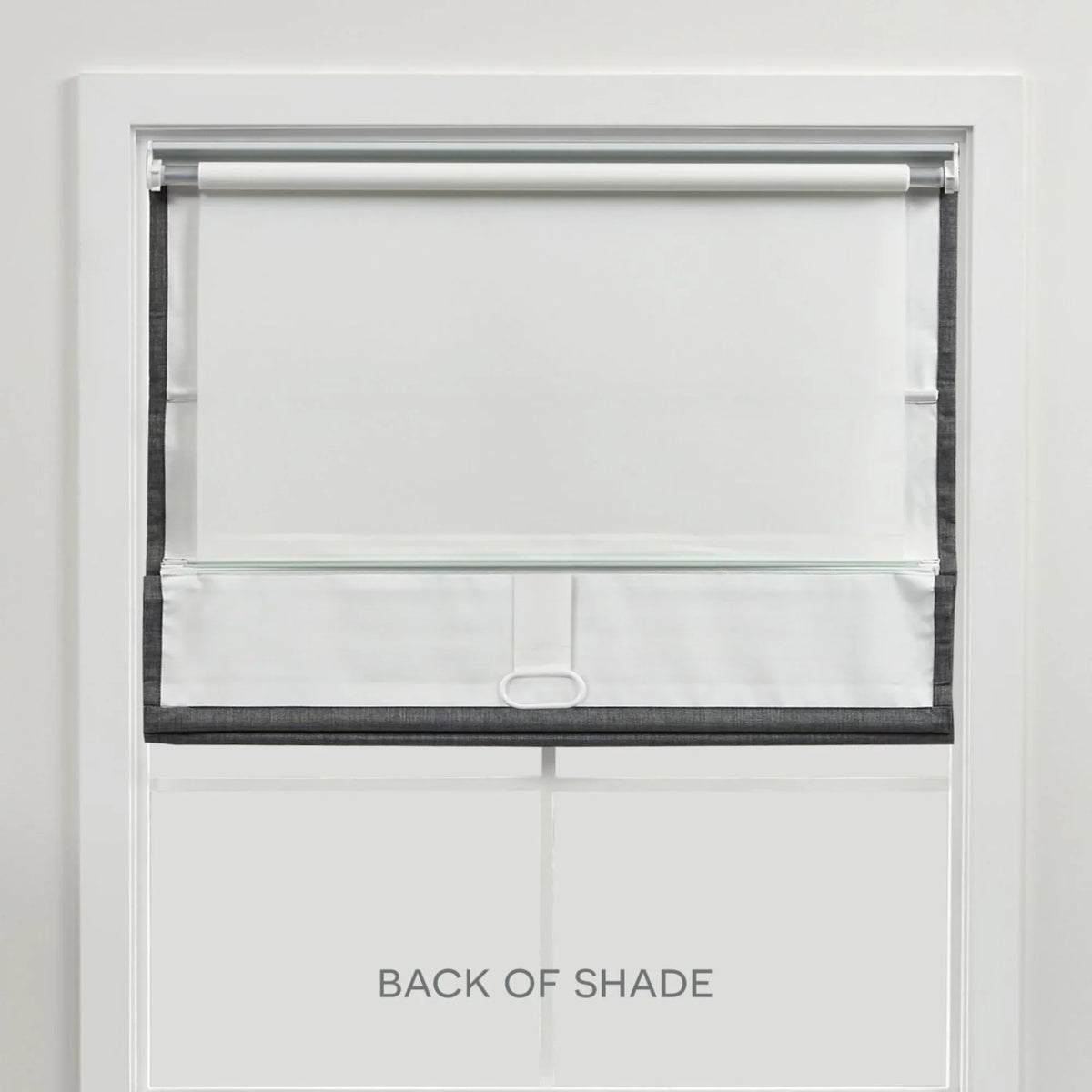 Exclusive Home Esme Total Blackout Roman Shade, 31"x64", White